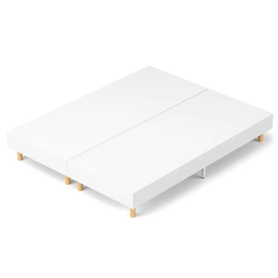 Sommier tapissé 160x200 cm(2x80x200), 12 pieds pour un maintien stable, hauteur 29 cm, housse amovible incluse