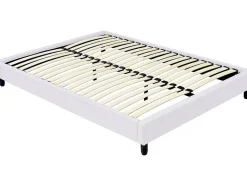 Sommier tapisser à lattes - 140 x 190 cm - 20 lattes - Blanc