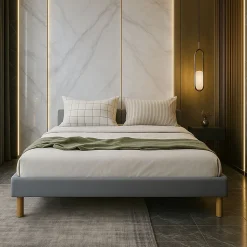 SOMMIER TAPISSIER 20 cm soutien ferme confort optimal usage quotidien montage rapide 180x200 SOMMIER MINA GRIS