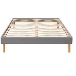 SOMMIER TAPISSIER 20 cm soutien ferme confort optimal usage quotidien montage rapide 180x200 SOMMIER MINA GRIS