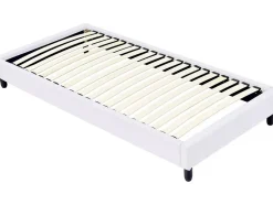 Sommier tapissier à lattes - 90 x 190 cm - 20 lattes - Blanc
