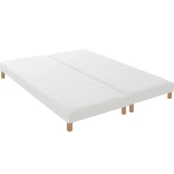 Sommier tapissier à lattes blanc 2x90x200
