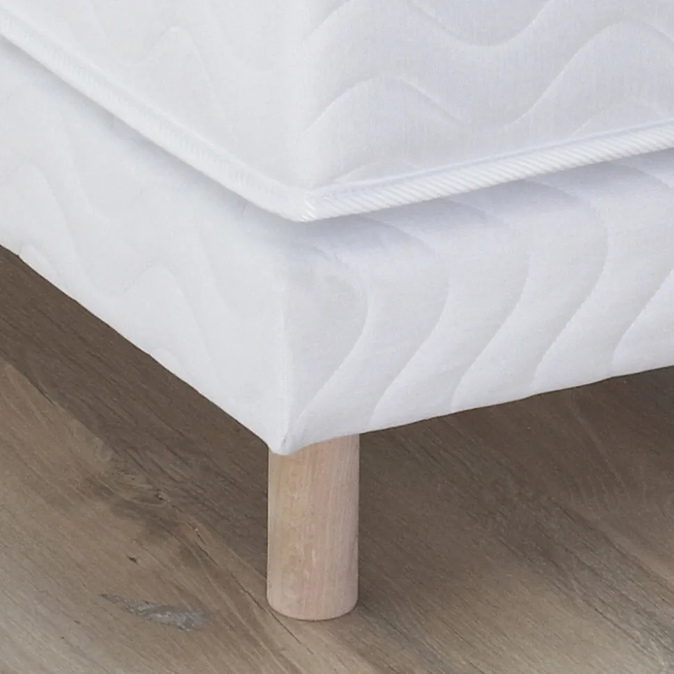 Sommier tapissier à lattes blanc 2x90x200