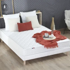 Sommier tapissier à lattes blanc 160x200