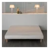Sommier tapissier a lattes 160 x 200 - Bois massif blanc + pieds - FINLANDEK Rakenne