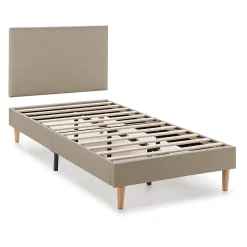 Sommier tapissier Aura + tête de lit 90x190 cm Beige, hauteur 30 cm