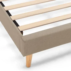 Sommier tapissier Aura + tête de lit 90x190 cm Beige, hauteur 30 cm