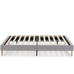 Sommier tapissier Aura 150x190 cm Gris clair, Hauteur 30 cm