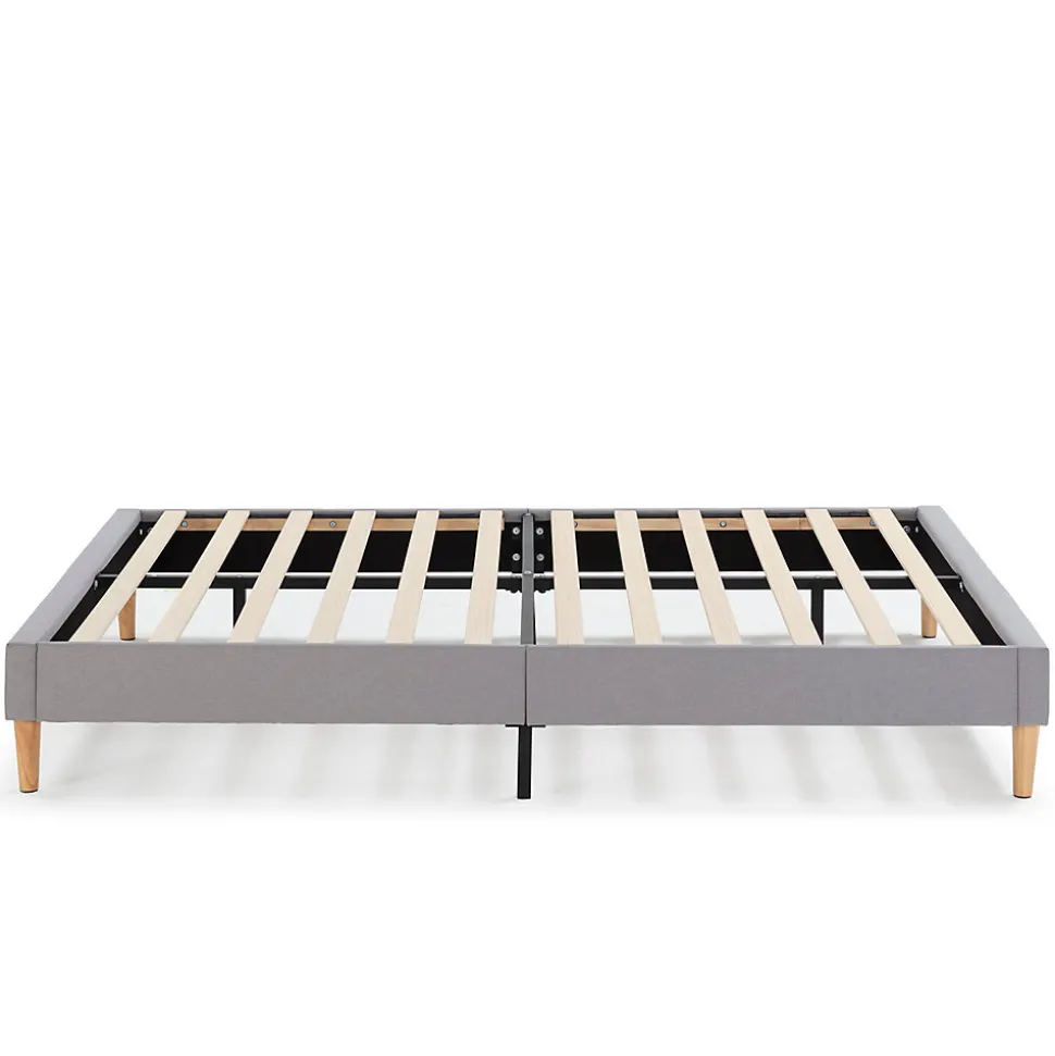 Sommier tapissier Aura 150x190 cm Gris clair, Hauteur 30 cm