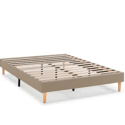 Sommier tapissier Aura 140x200 cm Beige, Hauteur 30 cm