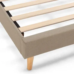 Sommier tapissier Aura 140x200 cm Beige, Hauteur 30 cm