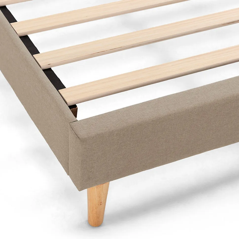 Sommier tapissier Aura 140x200 cm Beige, Hauteur 30 cm