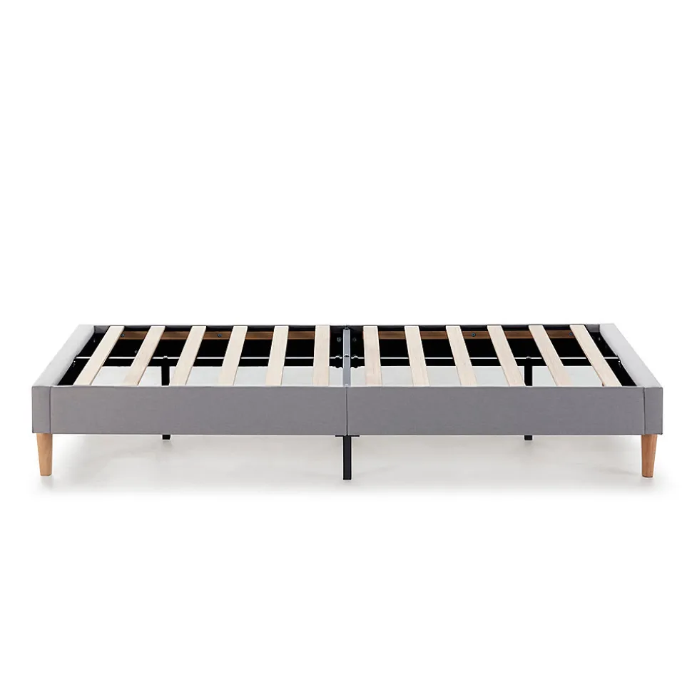 Sommier tapissier Aura 90x190 cm Gris clair, Hauteur 30 cm