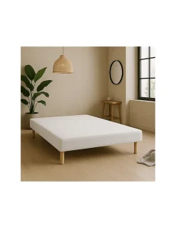 Sommier Tapissier Blanc 130x200 Fabrication Française Artisanale