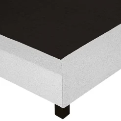 Sommier tapissier bois massif gris avec pieds (160x200 cm - Gris)