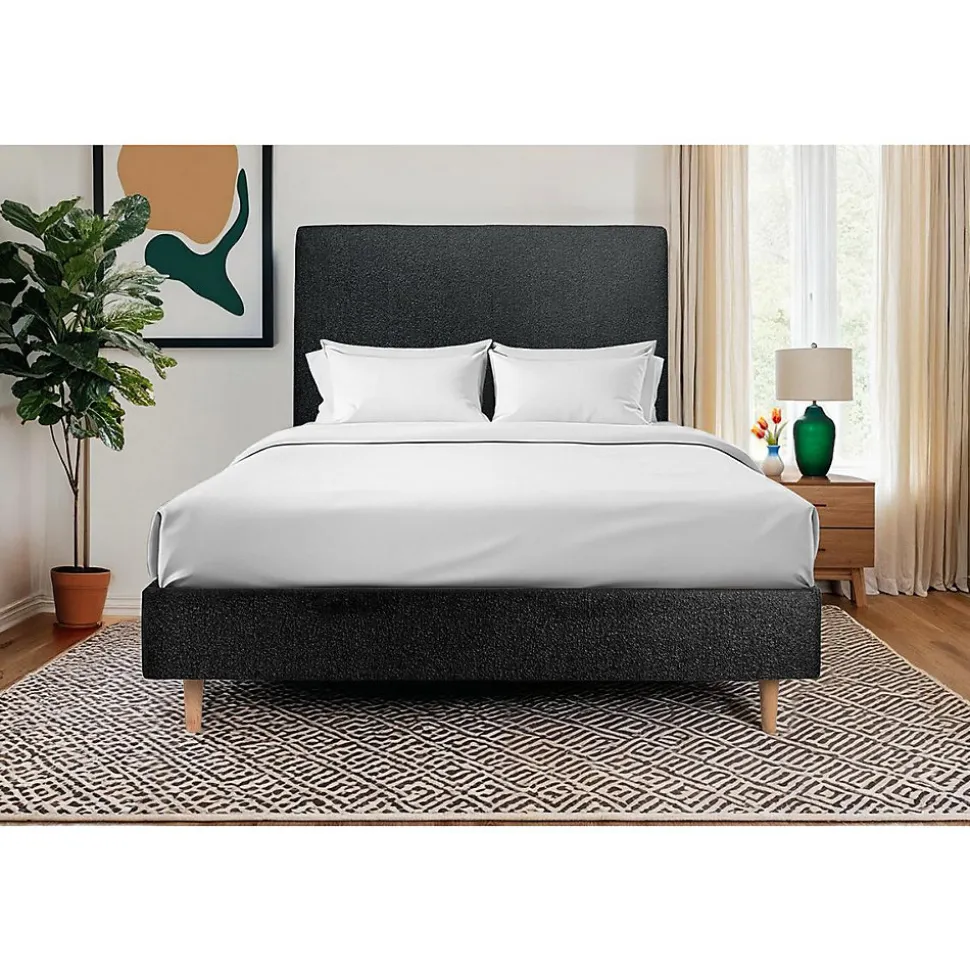 Sommier Tapissier Bouclette Noir 135x190 H35cm