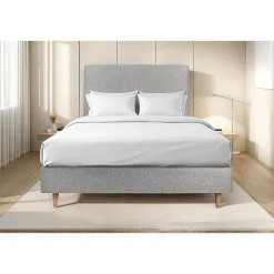 Sommier Tapissier Bouclette Gris 135x190 H35cm