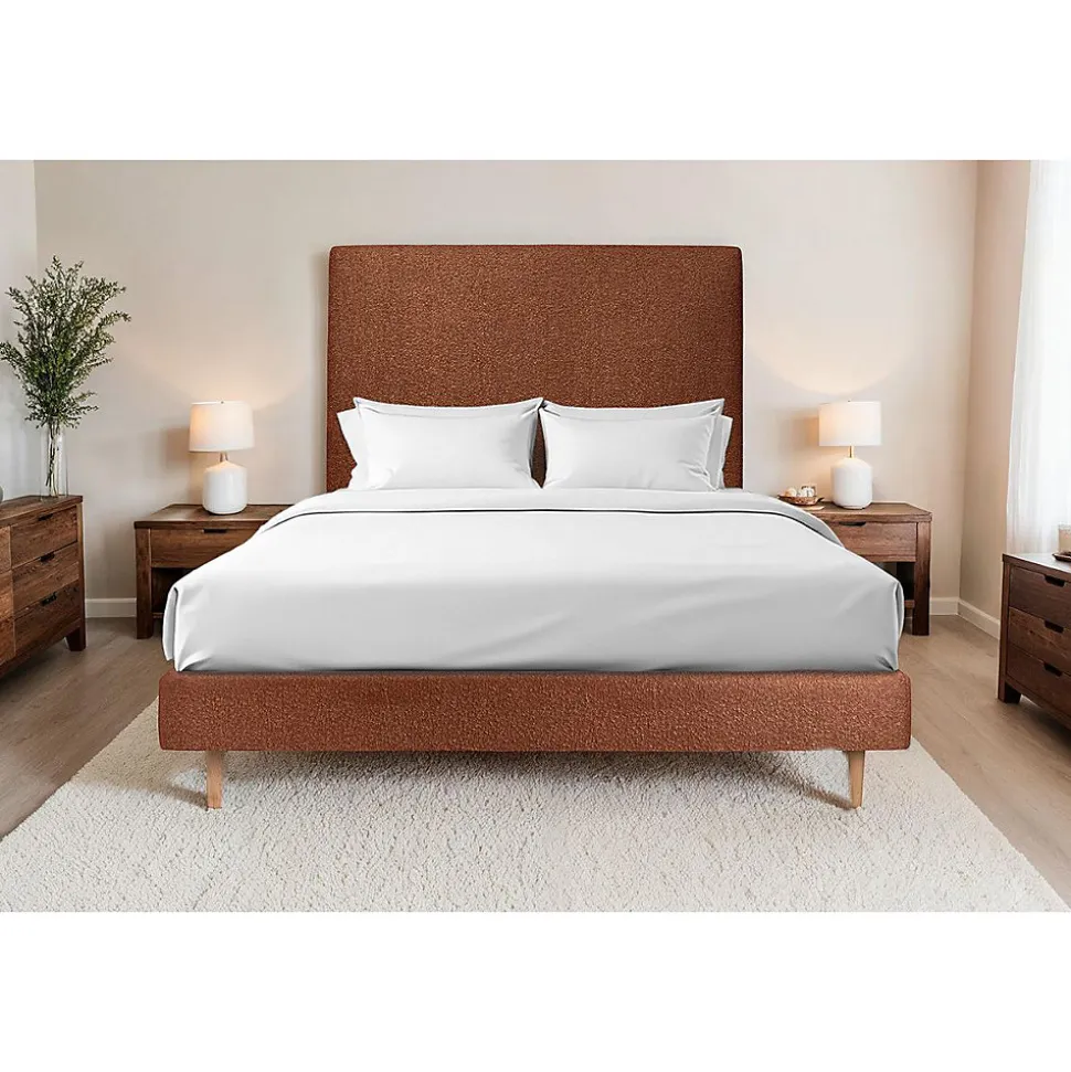 Sommier Tapissier Bouclette Terracotta 150x190 H29cm