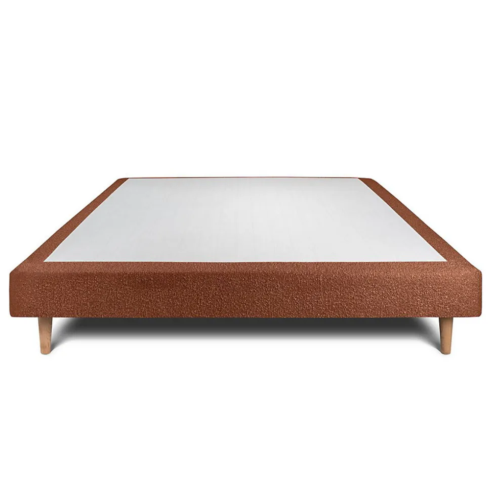 Sommier Tapissier Bouclette Terracotta 150x190 H29cm