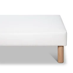 Sommier tapissier Capucine 140x190 cm Epaisseur 13 cm Blanc (pieds non inclus)
