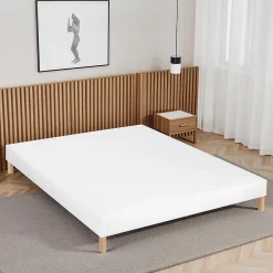 Sommier tapissier Constantine 80x200 cm Epaisseur 18 cm Blanc (pieds non inclus)