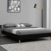 Sommier Tapissier Gregory - 160x200 cm - Compatible avec Matelas - 2 x 13 Lattes - Montage Rapide - Design Chic Noir -
