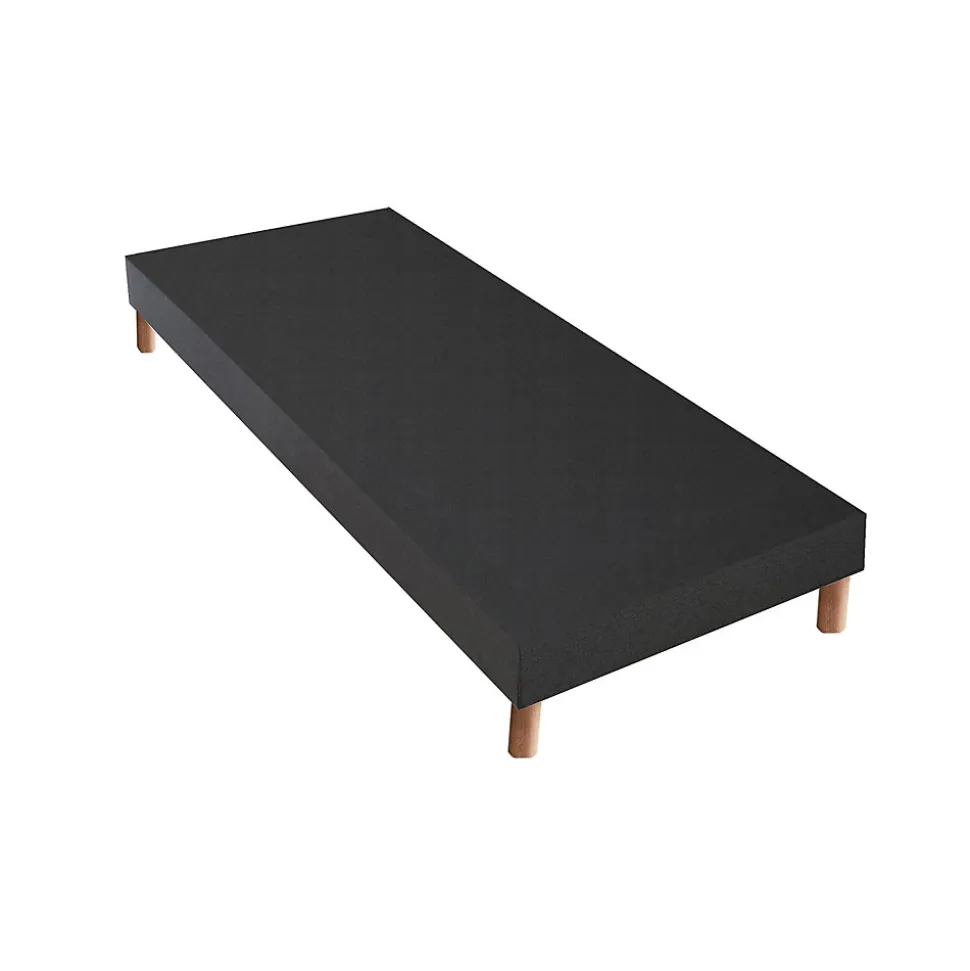 Sommier tapissier gris anthracite noir 90x200