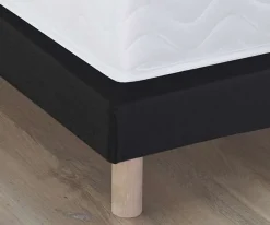 Sommier tapissier gris anthracite noir 90x200