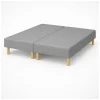 SOMMIER TAPISSIER GRIS 70x190x2 (140x190) FABRICATION FRANÇAISE ARTISANALE PIEDS OFFERTS HAUTEUR avec PIEDS 27 cm