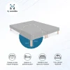 SOMMIER TAPISSIER GRIS 70x200x2 (140x200) FABRICATION FRANÇAISE ARTISANALE PIEDS OFFERTS HAUTEUR avec PIEDS 27 cm