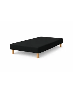 SOMMIER TAPISSIER NOIR 90x190 cm FABRICATION FRANÇAISE ARTISANALE PIEDS OFFERTS HAUTEUR avec PIEDS 27 cm