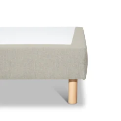 Sommier tapissier Sisal 160x200 cm Epaisseur 18 cm Beige (pieds inclus)