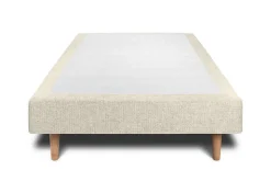 Sommier Tapissier Tissu Beige clair 100x200 H29cm