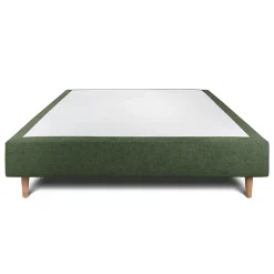 Sommier Tapissier Tissu Vert 140x190 H35cm