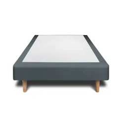 Sommier Tapissier Velours Gris anthracite 100x200 H29cm