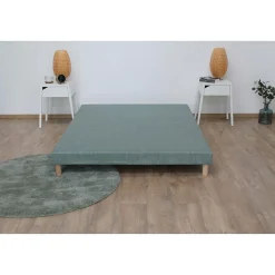 Sommier tapissier vert celadon 160x200