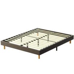 Sommier Tapissier 160x200cm , 14 lattes, Comfort, Brun