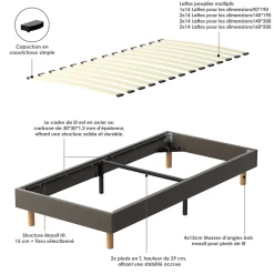 Sommier Tapissier 90x190cm , 14 lattes