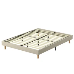 Sommier tapissier 140x200cm, 14 lattes, 9 pieds Hauteur du cadre 29 cm