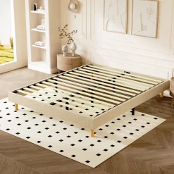 Sommier tapissier 140x200cm, 14 lattes, 9 pieds Hauteur du cadre 29 cm