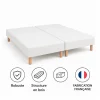 SOMMIER TAPISSIER 100x200x2 (200x200) FABRICATION FRANÇAISE ARTISANALE PIEDS OFFERTS HAUTEUR avec PIEDS 27 cm