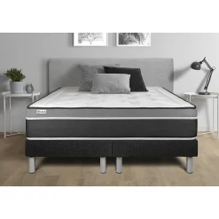 Sommier VITAL'SOM Noir 2 x 100 x 200 cm