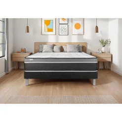 Sommier VITAL'SOM Noir 90 x 190 cm