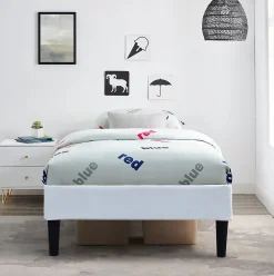 Sommier 90x200 - 20 cm - Déhoussable - 13 Lattes - Montage Rapide - Facile d'entretien - Confort Optimal - Design Moderne - Anna B