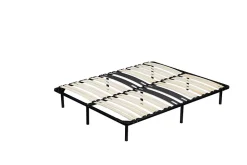 Sommier 120x200 - cadre a lattes renforce - 9 pieds en metal - hauteur 29 cm - montage facile - confort optimal - usage quotidien