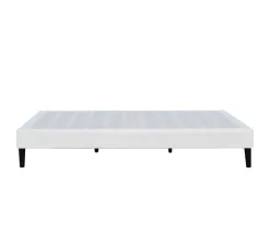 Sommier 140x200 cm - dehoussable - blanc - pieds 20 cm - 2x13 lattes - soutien ferme - confort optimal - usage quotidien