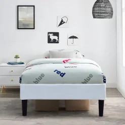 Sommier 80x200 cm - déhoussable - pieds 20 cm - 13 lattes - soutien ferme - confort - usage quotidien - meuble pratique