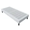 Sommier 90x190 cm - déhoussable - pieds 20 cm - 13 lattes - soutien ferme - confort - usage quotidien - blanc