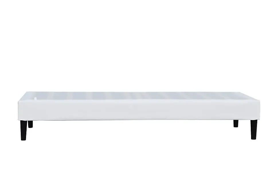Sommier 90x190 cm - déhoussable - pieds 20 cm - 13 lattes - soutien ferme - confort - usage quotidien - blanc
