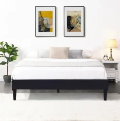 Sommier 180x200 cm - Housse lavable - Pieds 20 cm - 2 x 13 lattes - Confort optimal - Usage quotidien - Design moderne